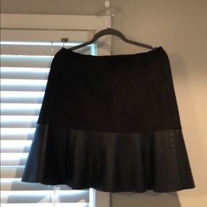 Black skirt with leather on the bottom